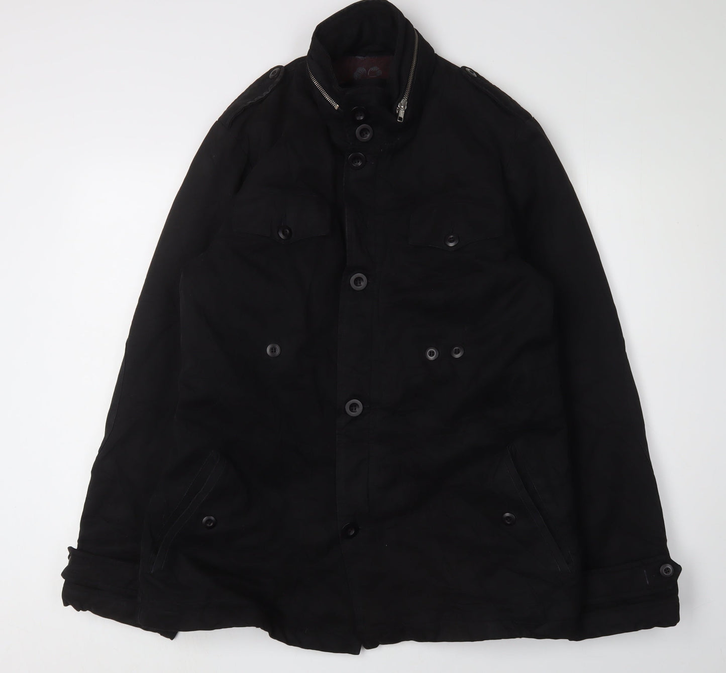 Mens UK Size M Vintage Black Basic Jacket