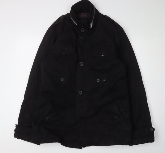 Mens UK Size M Vintage Black Basic Jacket