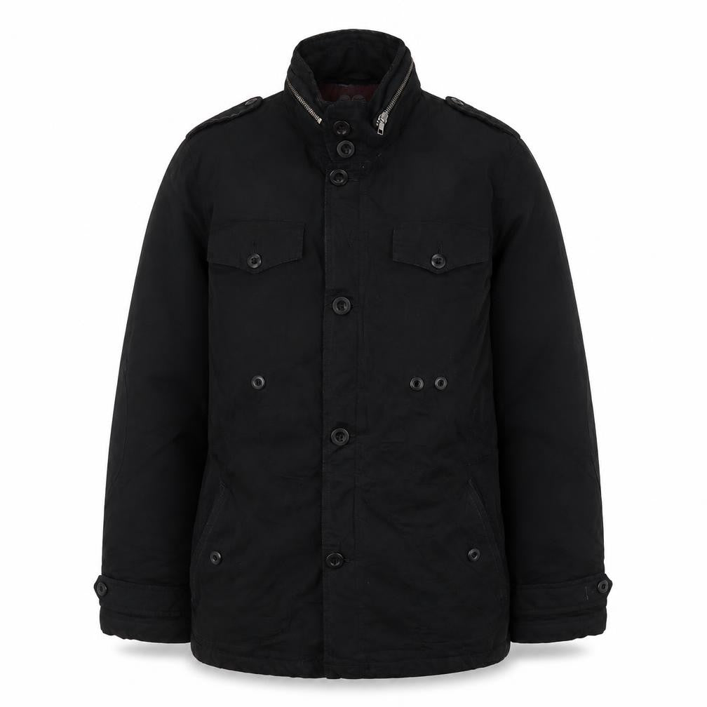 Mens UK Size M Vintage Black Basic Jacket