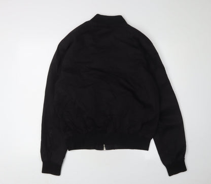 Mens UK Size M Topman Black Bomber Jacket