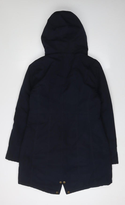 Kangol Women's Black Parka Coat Size 12 - Hooded Casual Winter Wear