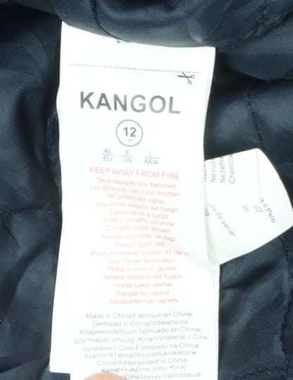 Kangol Women's Black Parka Coat Size 12 - Hooded Casual Winter Wear
