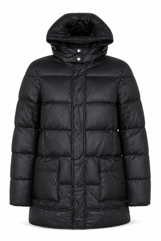Woman & Soul Women's Black Long Puffer Jacket S