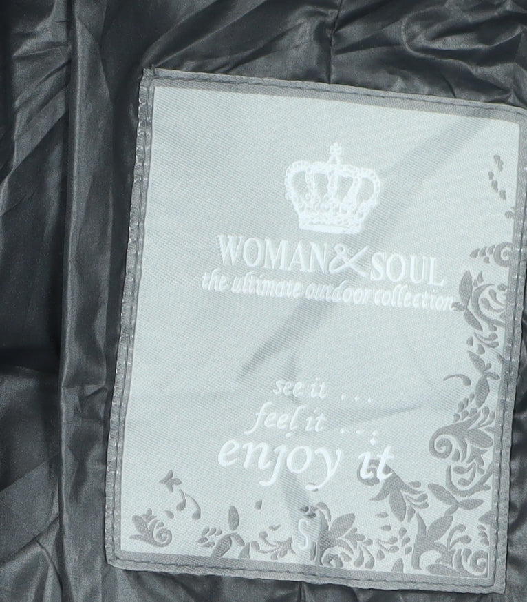 Woman & Soul Women's Black Long Puffer Jacket S