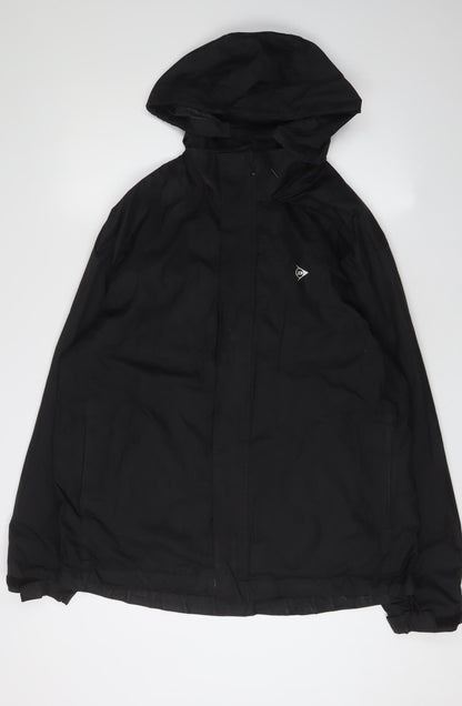 Mens UK Size L Dunlop Black Windbreaker Coat