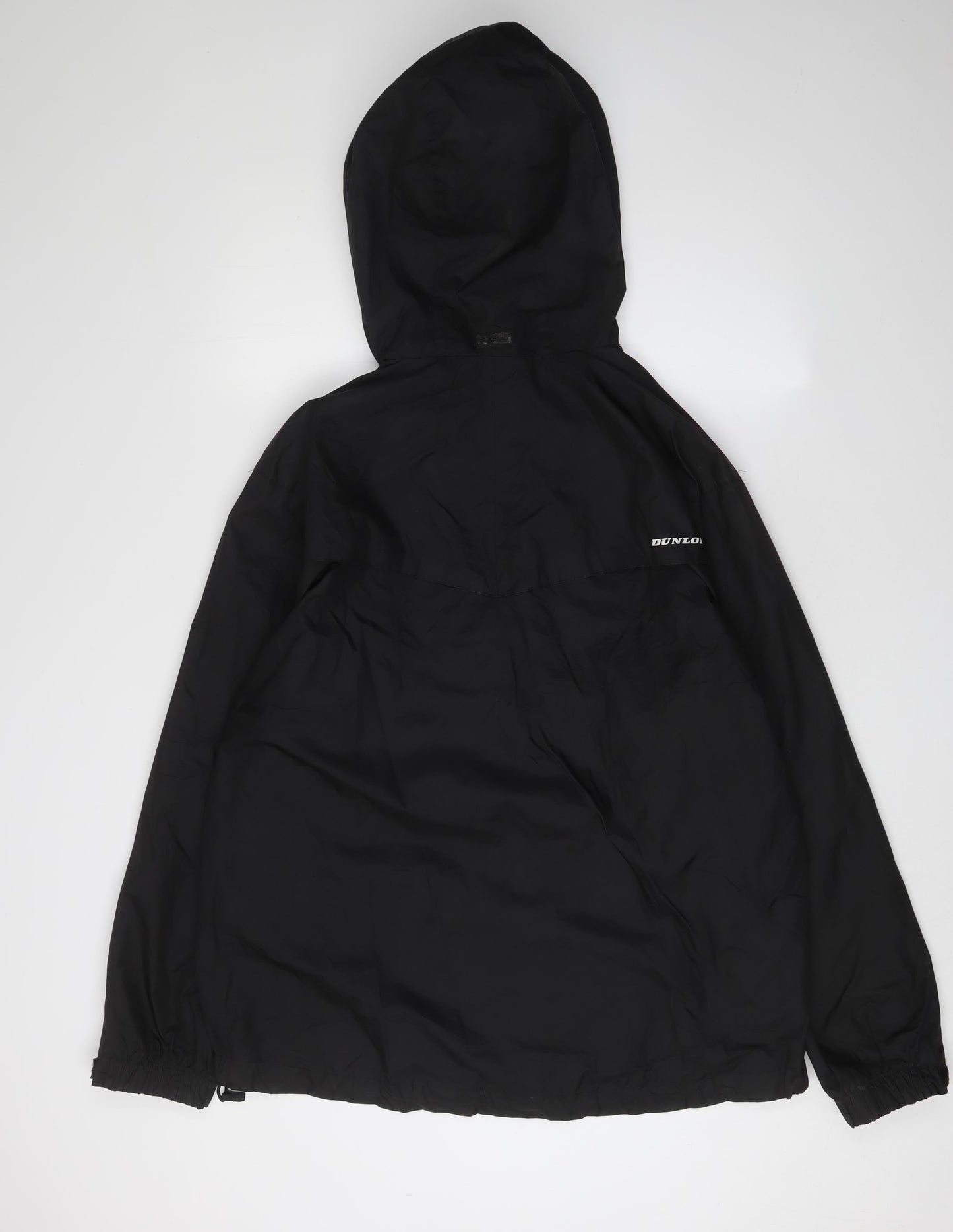 Mens UK Size L Dunlop Black Windbreaker Coat