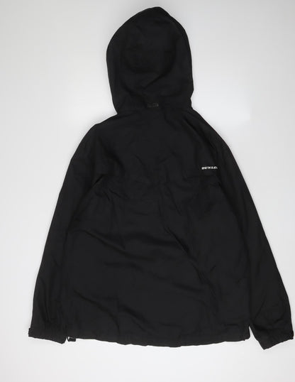 Mens UK Size L Dunlop Black Windbreaker Coat