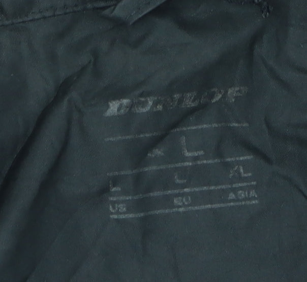 Mens UK Size L Dunlop Black Windbreaker Coat