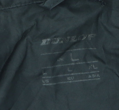 Mens UK Size L Dunlop Black Windbreaker Coat