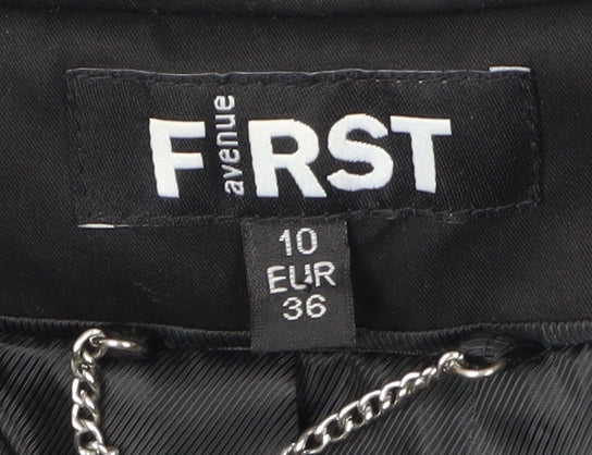 First Avenue Women's Black Cotton Coat Size 10