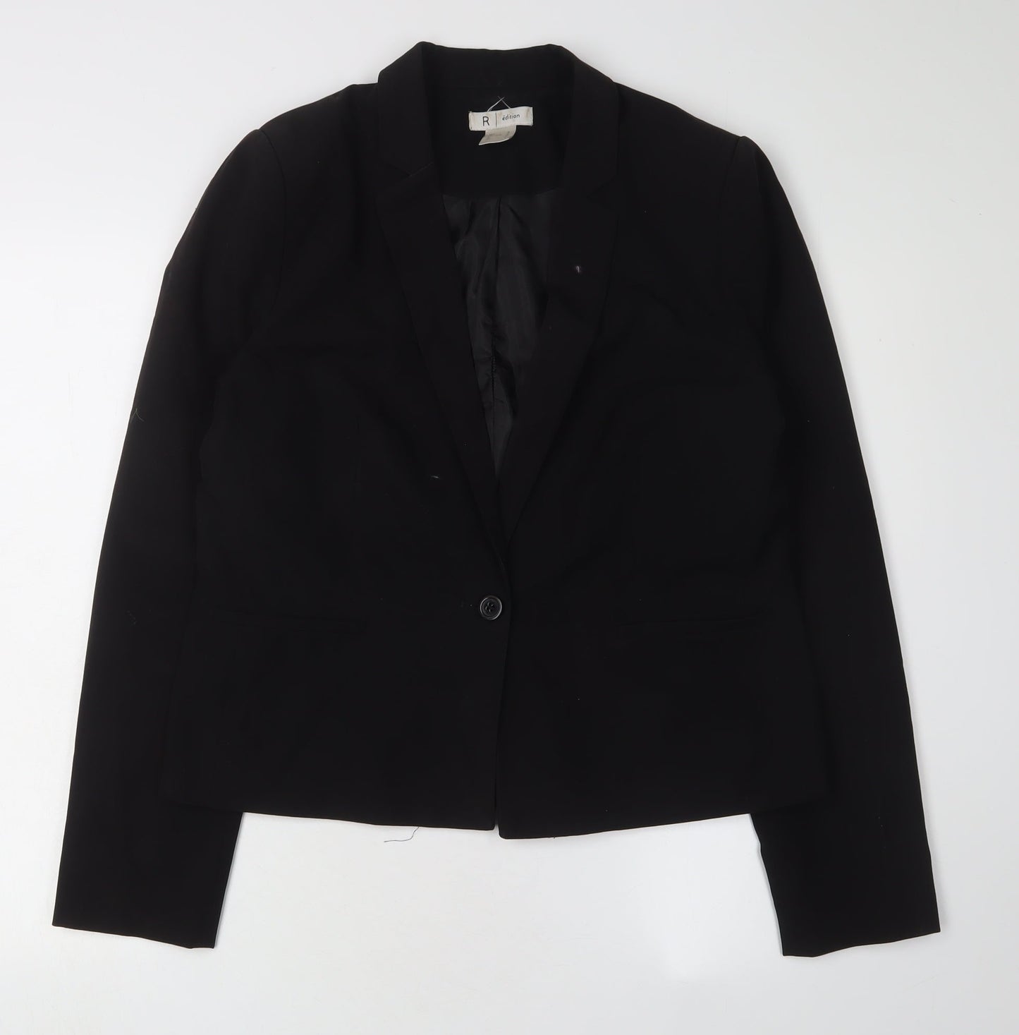 Edition Women's Black Blazer Size 12 Business Suit Jacket