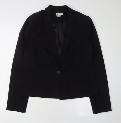 Edition Women's Black Blazer Size 12 Business Suit Jacket