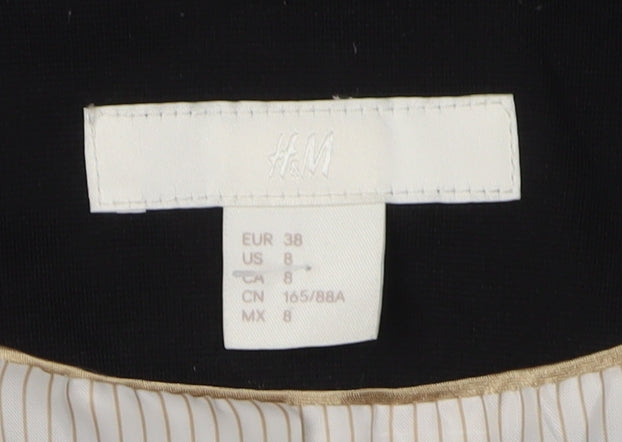 H&M Women's Black Blazer Size 10 Regular Fit