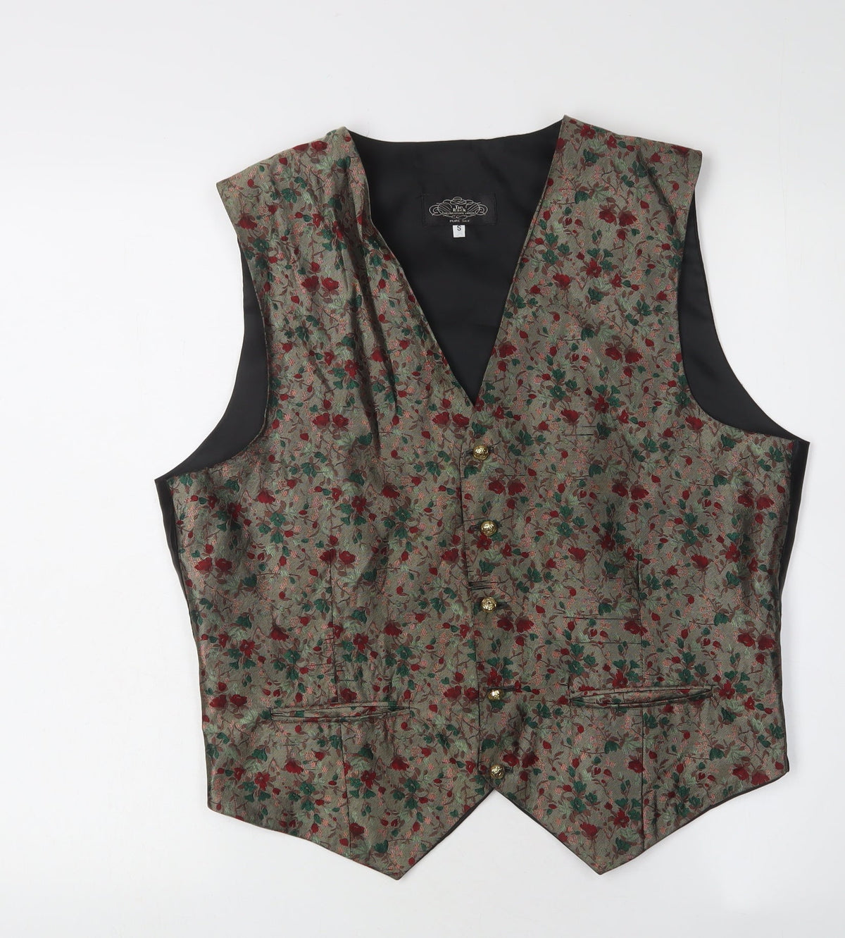 Mens UK Size S Tie Rack Regular Multicoloured Suit Waistcoat