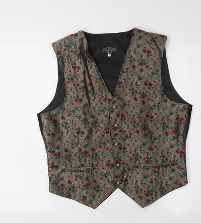 Mens UK Size S Tie Rack Regular Multicoloured Suit Waistcoat