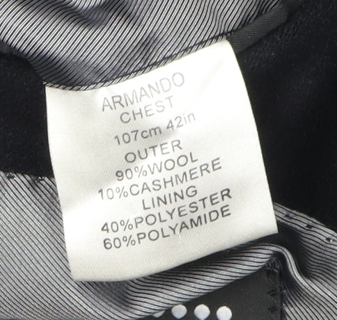 Armando Men's Black 42R Suit Jacket, Stylish