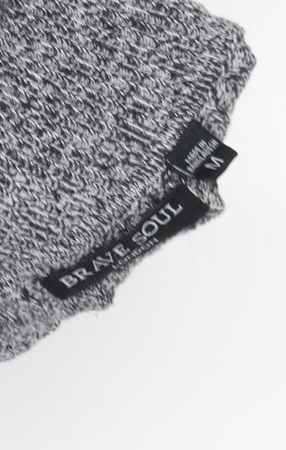 Womens UK Size M Brave Soul Grey Pullover Jumper