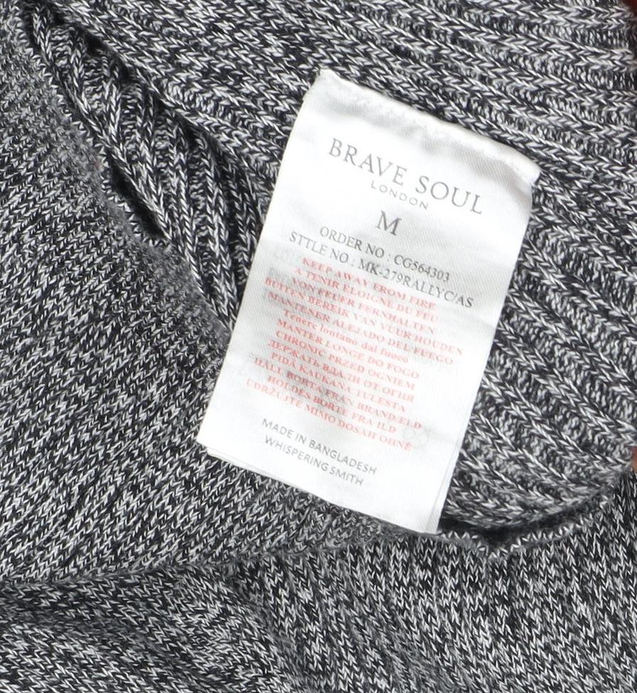 Womens UK Size M Brave Soul Grey Pullover Jumper