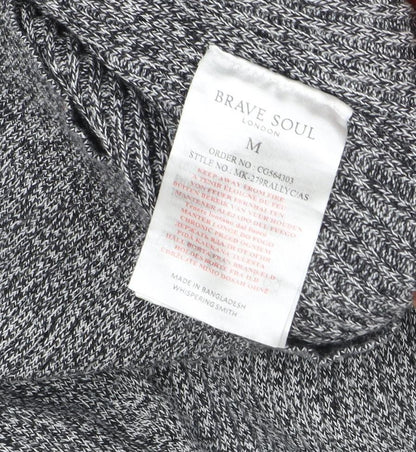 Womens UK Size M Brave Soul Grey Pullover Jumper