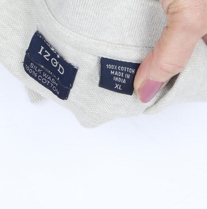 IZOD Men's Beige Polo Shirt XL Short Sleeve Casual