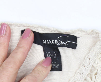 Mango Suit Women's Beige Cardigan Size 12