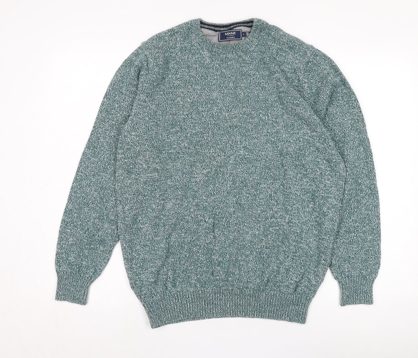 Maine Men's Green Pullover Jumper - Size S