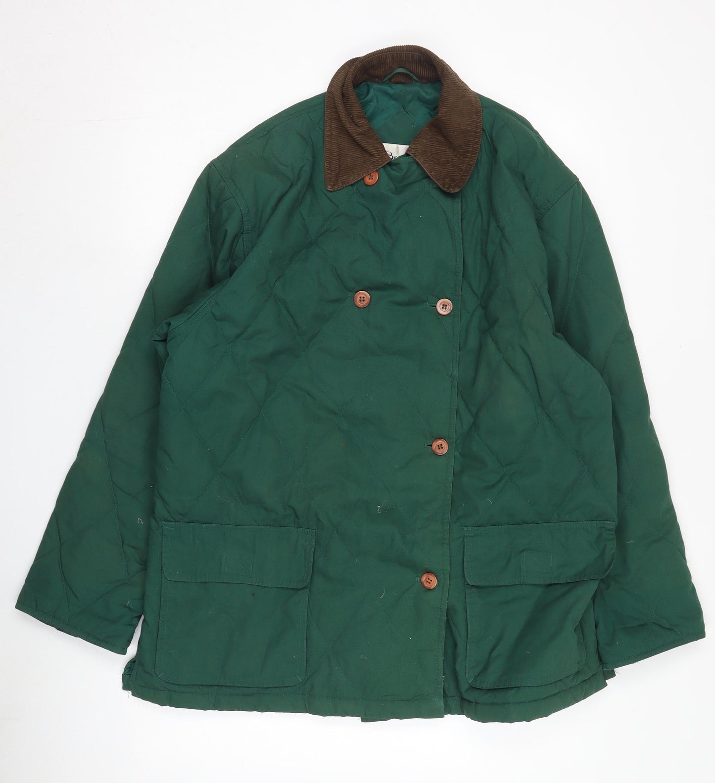 Mens UK Size 14 Berkertex Green Quilted Coat