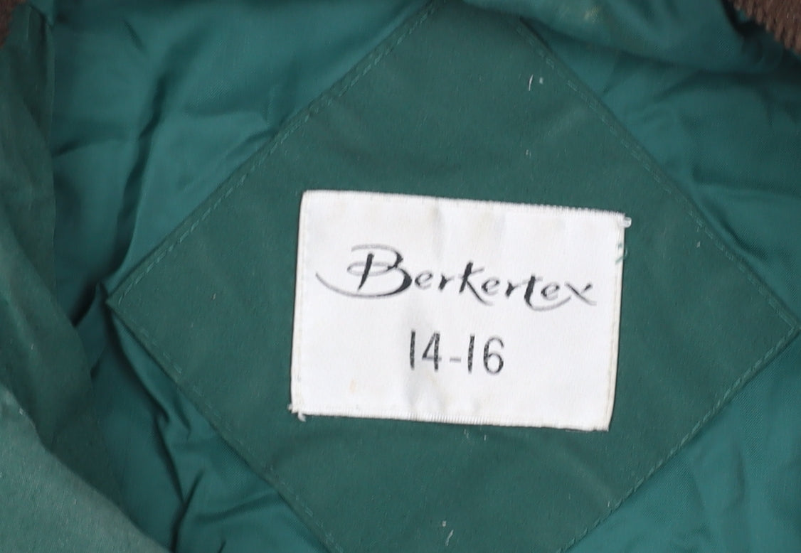 Mens UK Size 14 Berkertex Green Quilted Coat