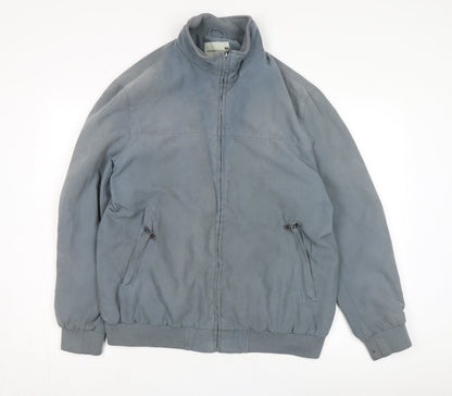 Mens UK Size M Greenwoods Grey Windbreaker Coat
