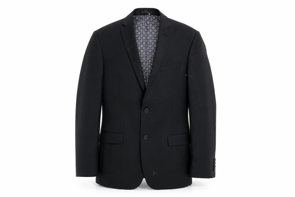 Mens UK Size 40 Racing Green Regular Black Suit Jacket