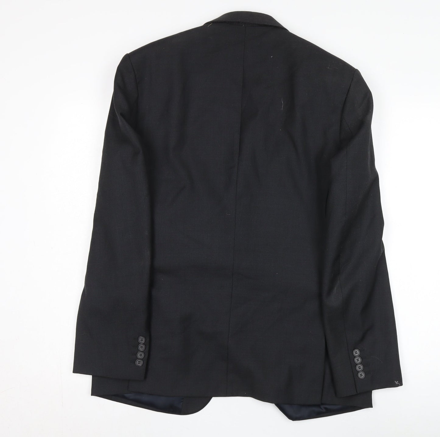 Mens UK Size 40 Racing Green Regular Black Suit Jacket