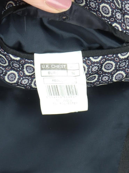 Mens UK Size 40 Racing Green Regular Black Suit Jacket