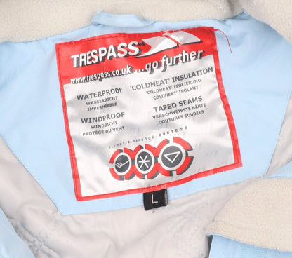 Womens UK Size L Trespass Blue Parka Coat