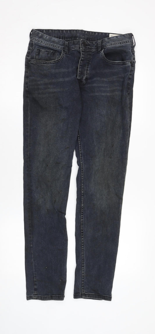 Denim Co. Men's Black Slim Jeans, Size M, 32W32L
