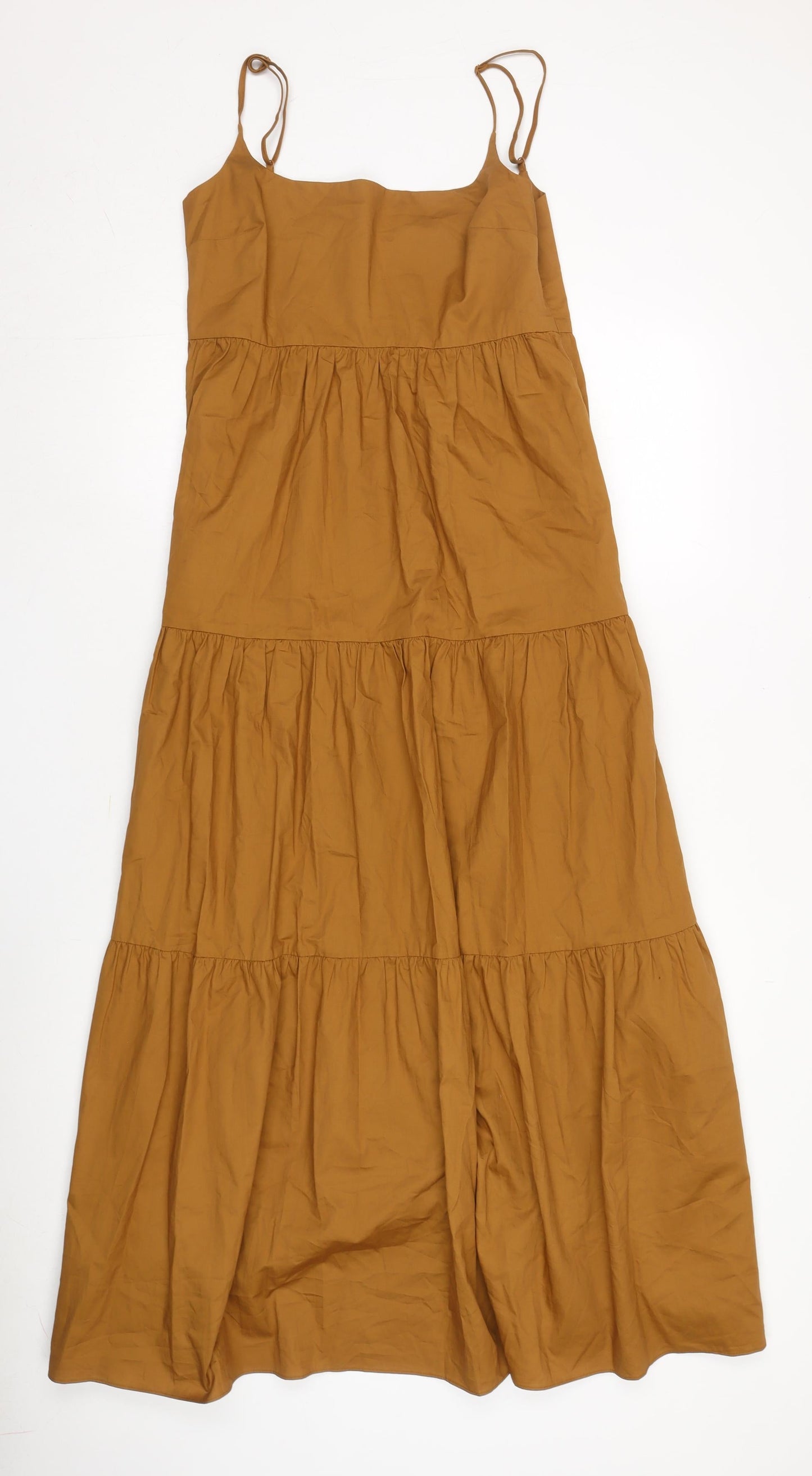 Zara Women’s Brown Long Cotton Slip Dress XS