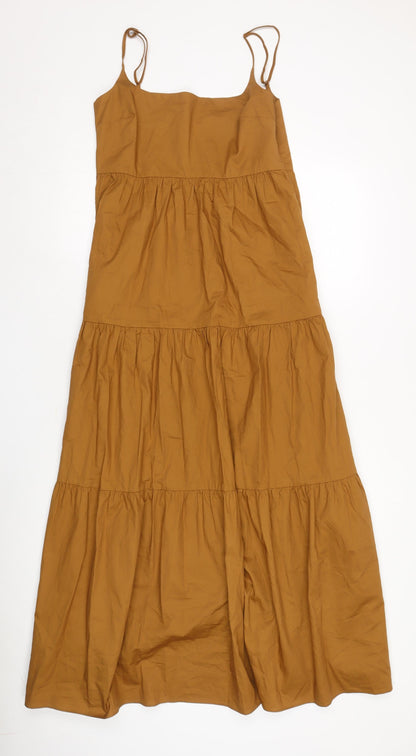 Zara Women’s Brown Long Cotton Slip Dress XS