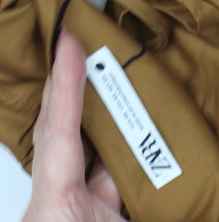 Zara Women’s Brown Long Cotton Slip Dress XS