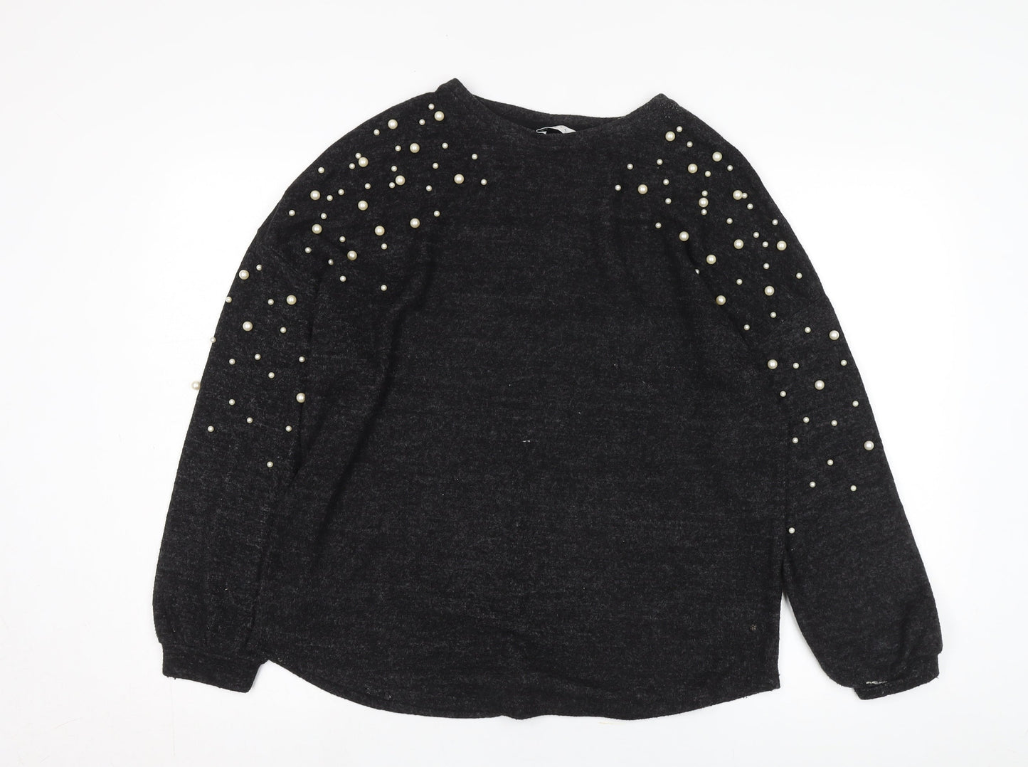 Womens UK Size 12 Papaya Black Pullover Jumper
