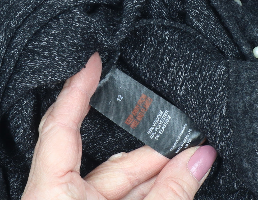 Womens UK Size 12 Papaya Black Pullover Jumper
