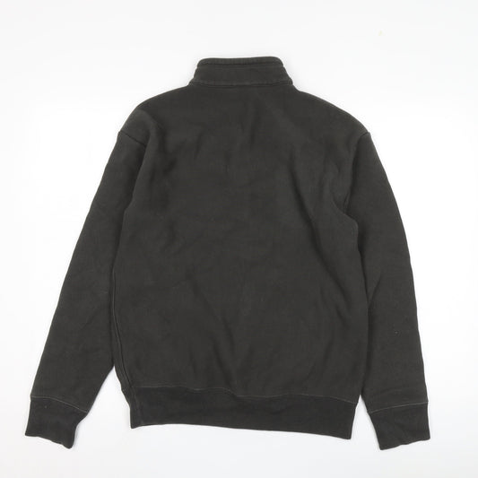 Mens UK Size XS Champion Black 1/4 Zip Sweatshirt