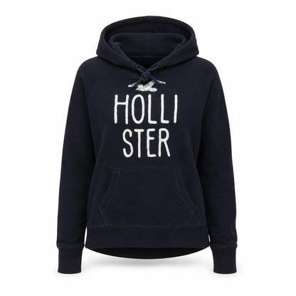 Womens UK Size S Hollister Black Pullover Hoodie