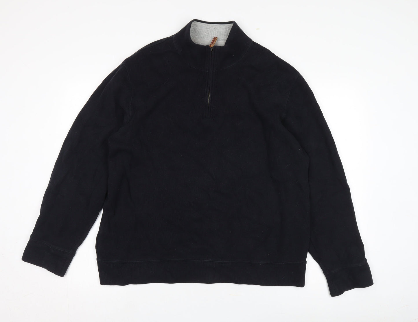Lands' End Men's XL Black Pullover Jumper High Neck