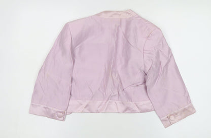 Minuet Women’s Pink Petite Silk Cropped Jacket