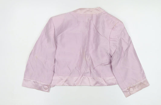 Minuet Women’s Pink Petite Silk Cropped Jacket