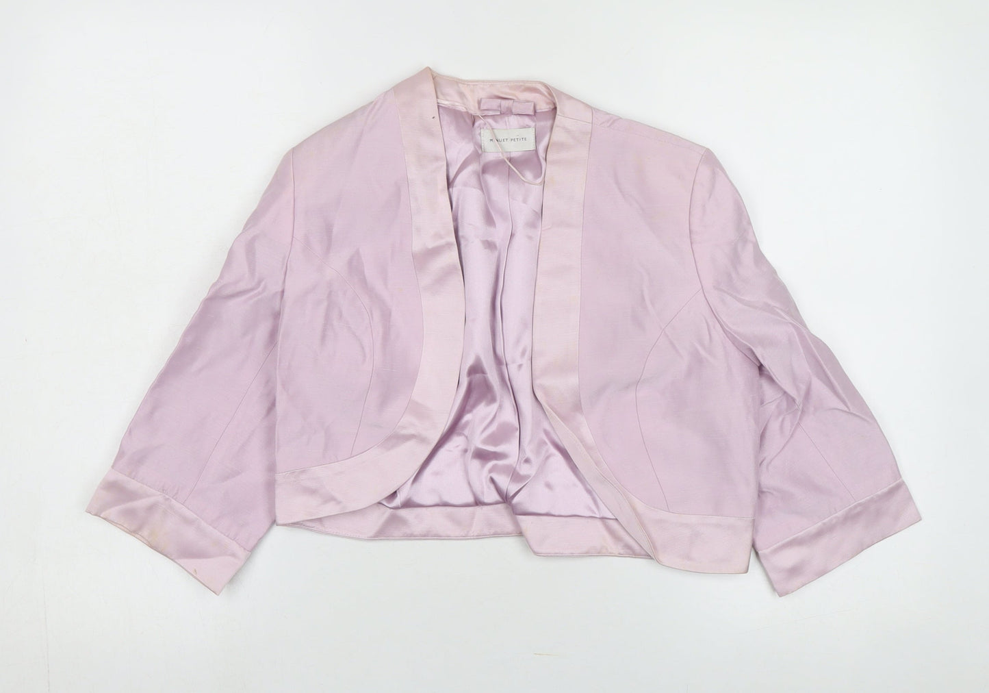 Minuet Women’s Pink Petite Silk Cropped Jacket