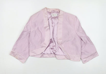 Minuet Women’s Pink Petite Silk Cropped Jacket