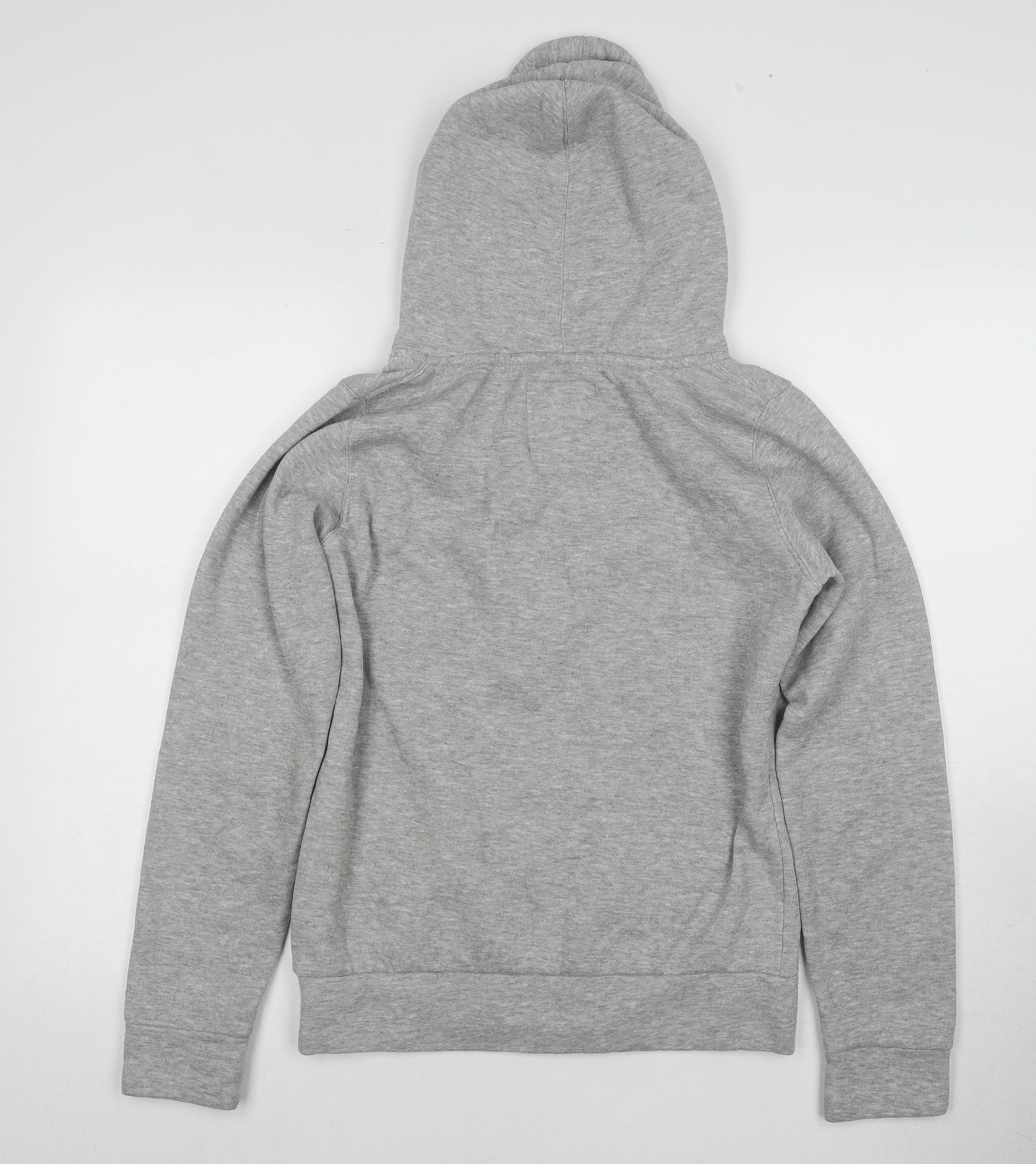 Koopoi Men's Grey Full Zip Hoodie - Size S, Hooded with Pockets