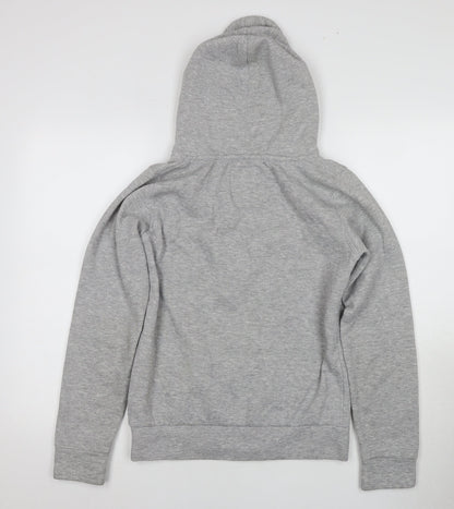 Koopoi Men's Grey Full Zip Hoodie - Size S, Hooded with Pockets