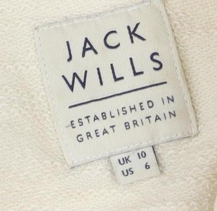 Womens UK Size 10 Jack Wills Ivory Pullover Sweatshirt