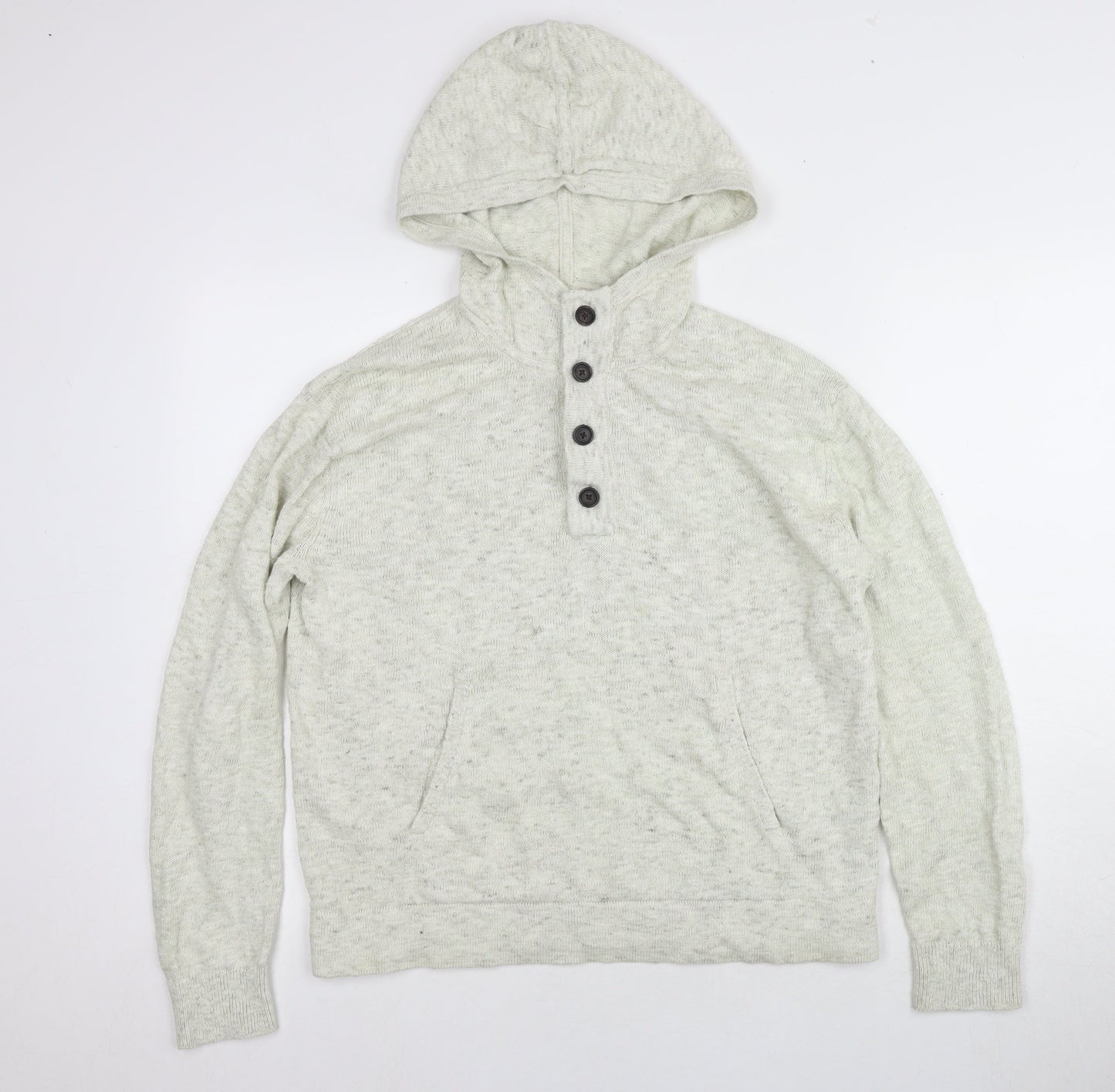 Banana Republic Men's Ivory XS Henley Jumper